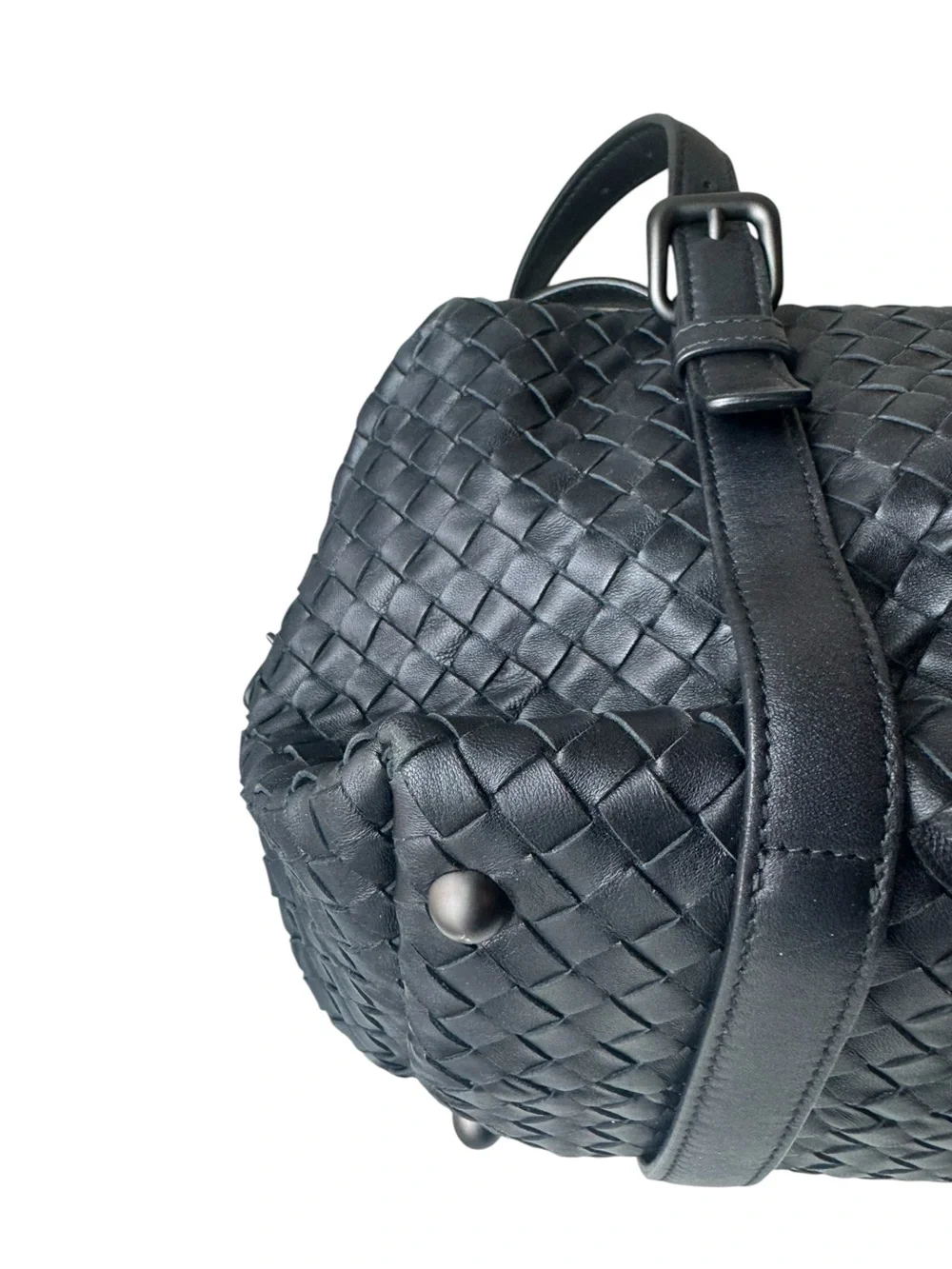 Bottega Veneta Black Nappa Leather Montaigne Boston Bag Duffel Lock Key Ex+